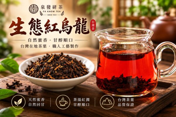 泉發研茶 生態紅烏龍 茶葉與茶湯