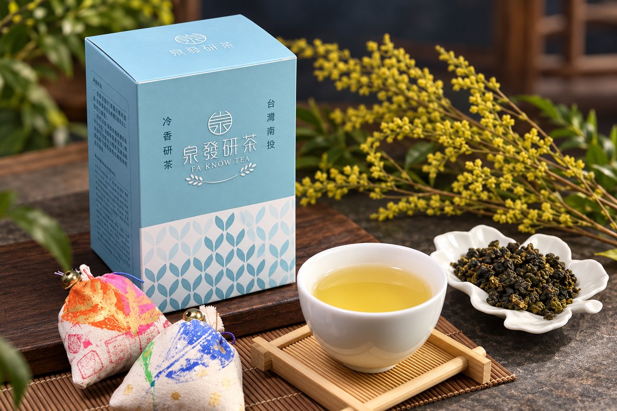 泉發研茶 冷香龍鳳峽 茶盒與茶湯
